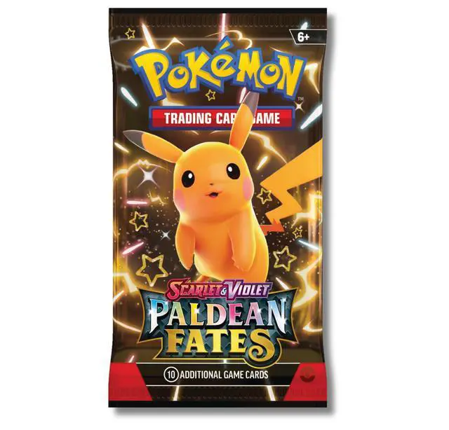 Alt view image 5 of 5 - Pokemon SV4.5 Paldean Fates Art Set | 4 Booster Packs (One of Each Artwork)