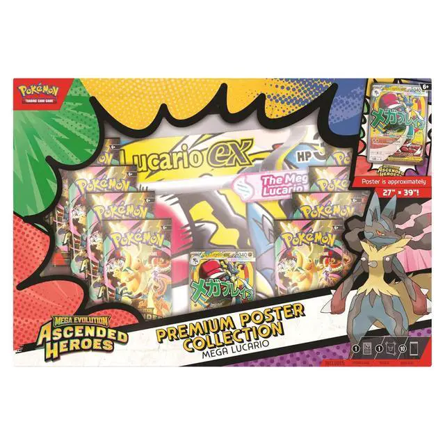 Alt view image 3 of 6 - Pokemon ME2.5 Ascended Heroes Premium Poster Collections | Mega Lucario ex and Mega Gardevoir ex (One of Each)