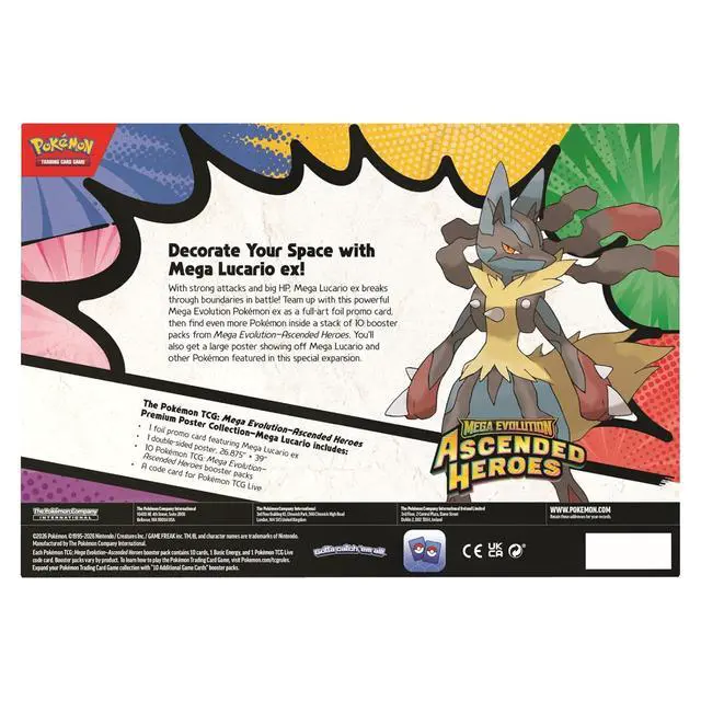 Alt view image 4 of 6 - Pokemon ME2.5 Ascended Heroes Premium Poster Collections | Mega Lucario ex and Mega Gardevoir ex (One of Each)