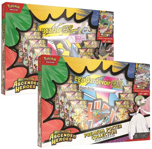 Main image of Pokemon ME2.5 Ascended Heroes Premium Poster Collections | Mega Lucario ex and Mega Gardevoir ex (One of Each)