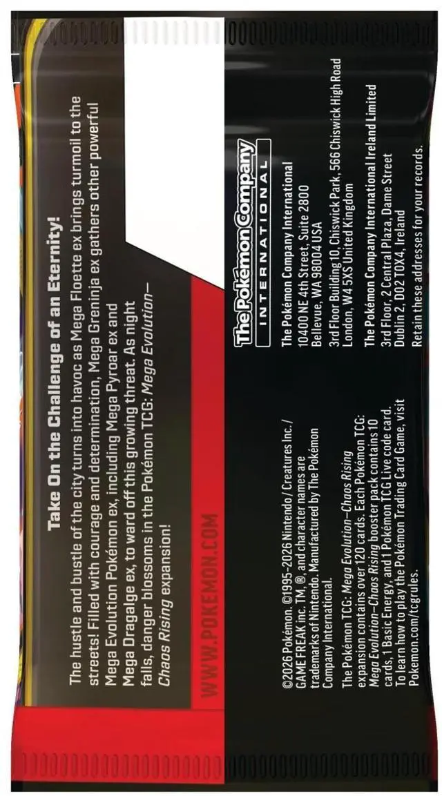 Alt view image 2 of 3 - Pokemon ME4 Mega Evolution Chaos Rising Booster Pack | Mega Pyroar