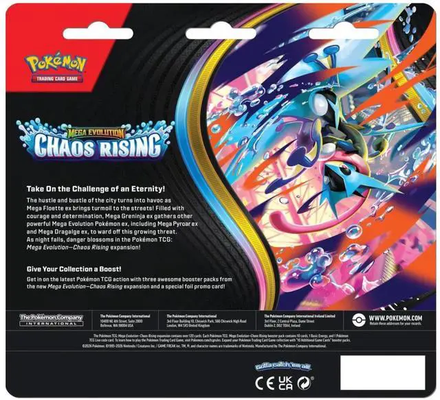 Alt view image 2 of 3 - Pokemon ME4 Mega Evolution Chaos Rising 3-Pack Blister | Charmeleon