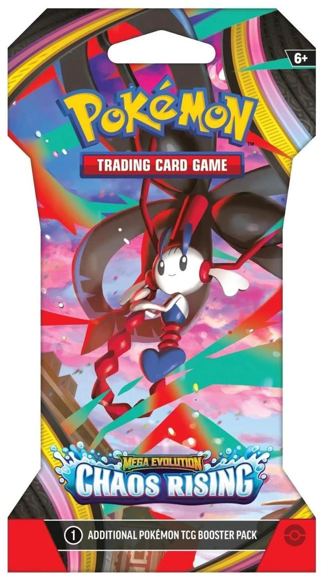 Alt view image 3 of 6 - Pokemon ME4 Mega Evolution Chaos Rising Art Set | 4 Sleeved Booster Packs (One of Each Artwork)