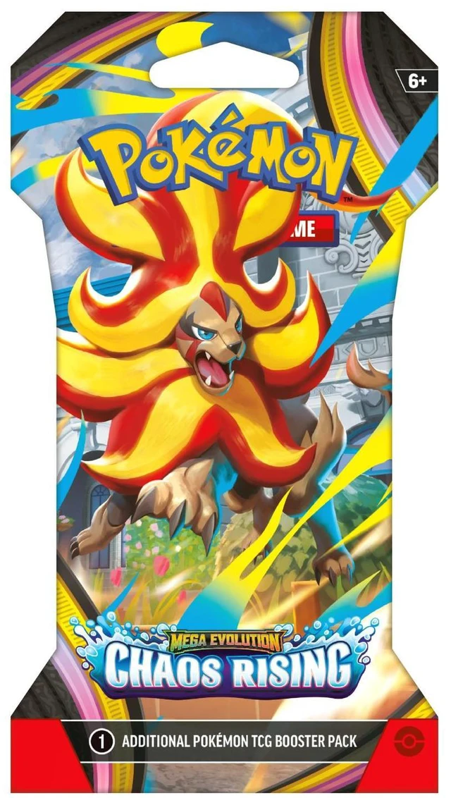 Alt view image 4 of 6 - Pokemon ME4 Mega Evolution Chaos Rising Art Set | 4 Sleeved Booster Packs (One of Each Artwork)