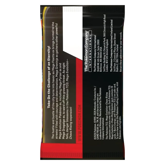 Alt view image 6 of 6 - Pokemon ME4 Mega Evolution Chaos Rising Art Set | 4 Booster Packs (One of Each Artwork)