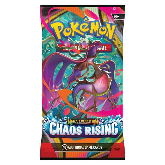 Alt view image 3 of 6 - Pokemon ME4 Mega Evolution Chaos Rising Art Set | 4 Booster Packs (One of Each Artwork)