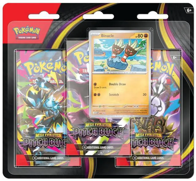 Main image of Pokemon ME5 Mega Evolution Pitch Black 3-Pack Blister | Binacle