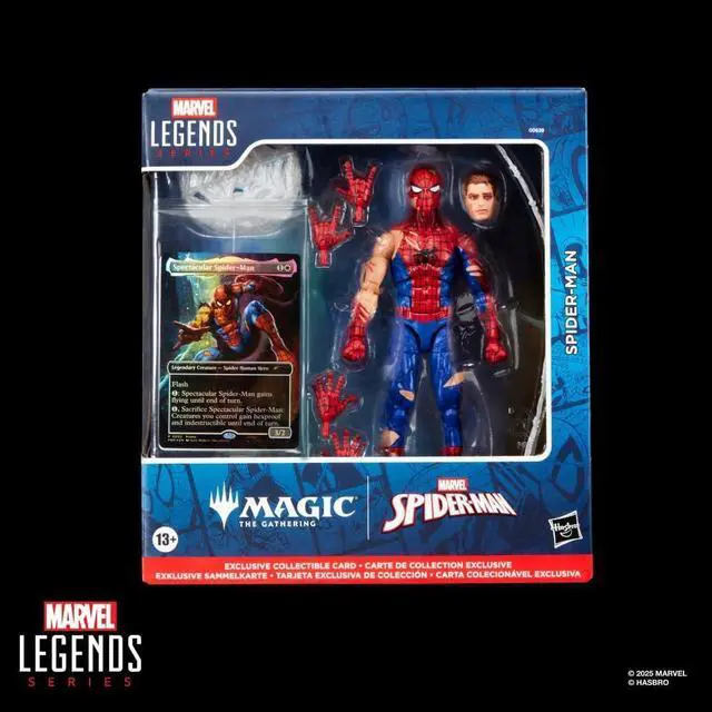 Alt view image 3 of 7 - Marvel Legends Series Magic: The Gathering Battle-Damaged Spider-Man 6-Inch Action Figure