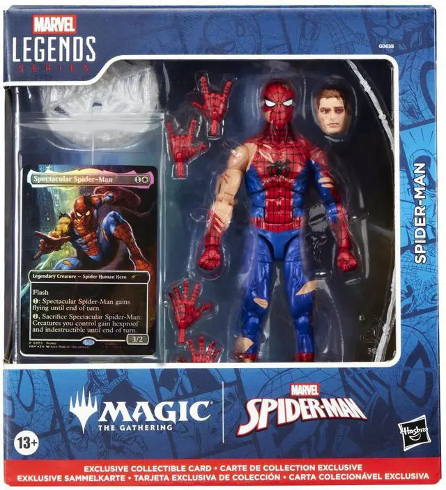 Main image of Marvel Legends Series Magic: The Gathering Battle-Damaged Spider-Man 6-Inch Action Figure