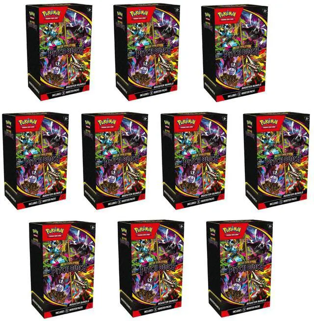 Main image of Pokemon ME5 Mega Evolution Pitch Black Booster Bundles (10-Pack)