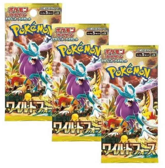 Main image of Pokemon SV5K Scarlet & Violet Wild Force Booster Pack | 3-Pack (Japanese Version)