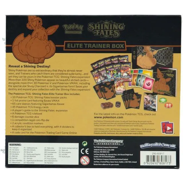 Alt view image 2 of 2 - Pokemon Sword & Shield Shining Fates Elite Trainer Box