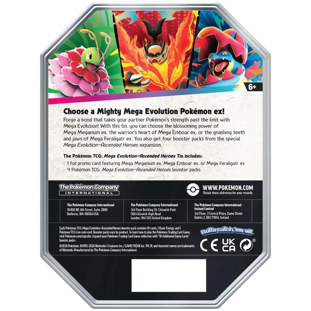 Alt view image 2 of 3 - Pokemon ME2.5 Mega Evolution Ascended Heroes Tin | Mega Meganium ex