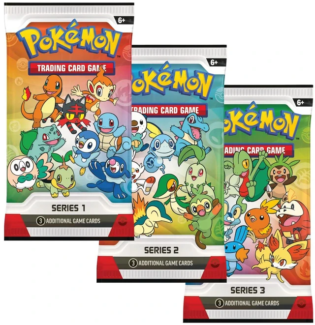 Main image of Pokemon First Partner Art Set | 3 Booster Packs (One of Each Series)