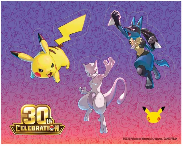 Alt view image 2 of 4 - Pokemon 30th Celebration Tech Sticker Collection | Lucario
