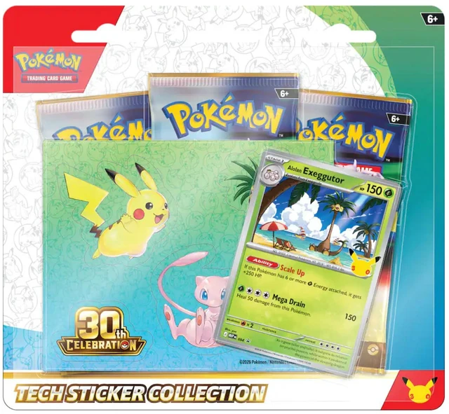 Main image of Pokemon 30th Celebration Tech Sticker Collection | Alolan Exeggutor