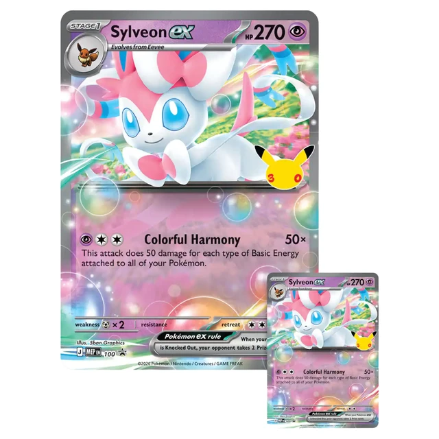 Alt view image 4 of 6 - Pokemon 30th Celebration Sylveon ex Box