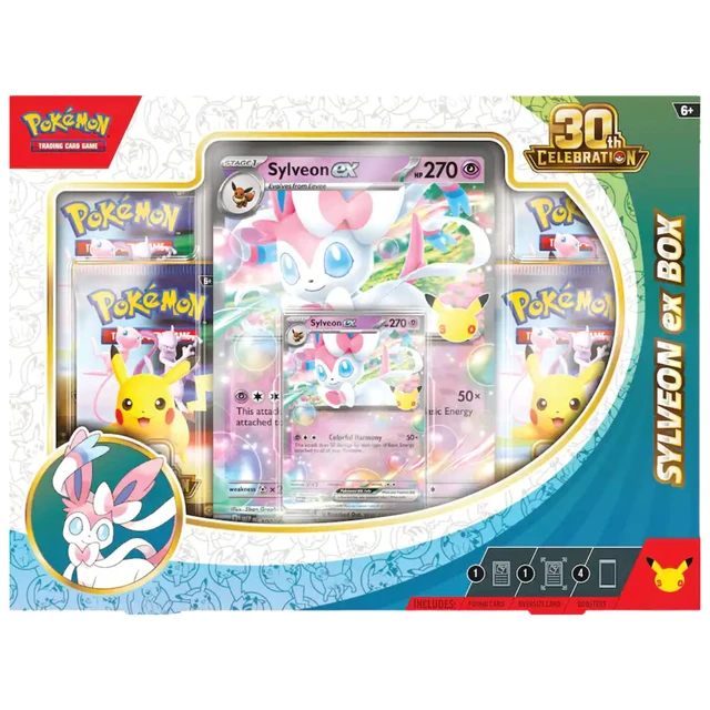 Alt view image 2 of 6 - Pokemon 30th Celebration Sylveon ex Box