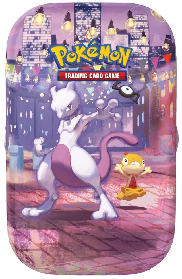 Main image of Pokemon 30th Celebration Mini Tin | Mewtwo and Scraggy