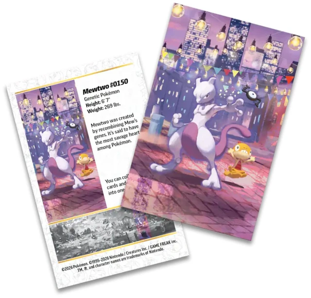 Alt view image 2 of 3 - Pokemon 30th Celebration Mini Tin | Mewtwo and Scraggy