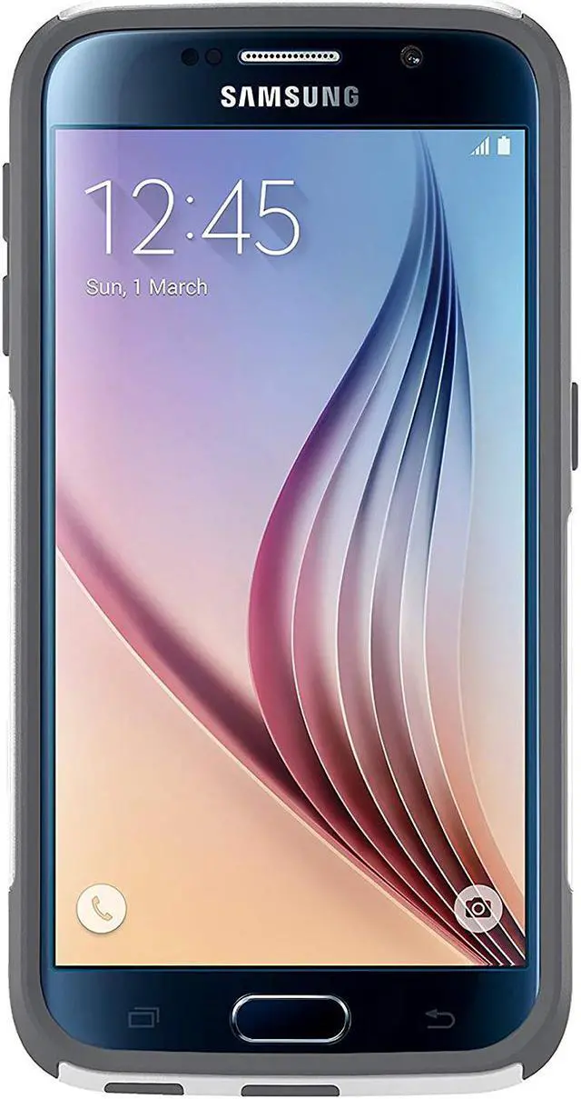 Alt view image 3 of 6 - OtterBox Commuter Smartphone Case - For Galaxy S6 Smartphone - Glacier - Smooth - Silicone, Polycarbonate