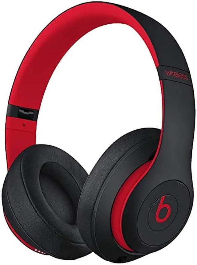 Alt view image 4 of 15 - Beats Studio3 Decade Collection Wireless Over-Ear Headphones - Defiant Black/Red