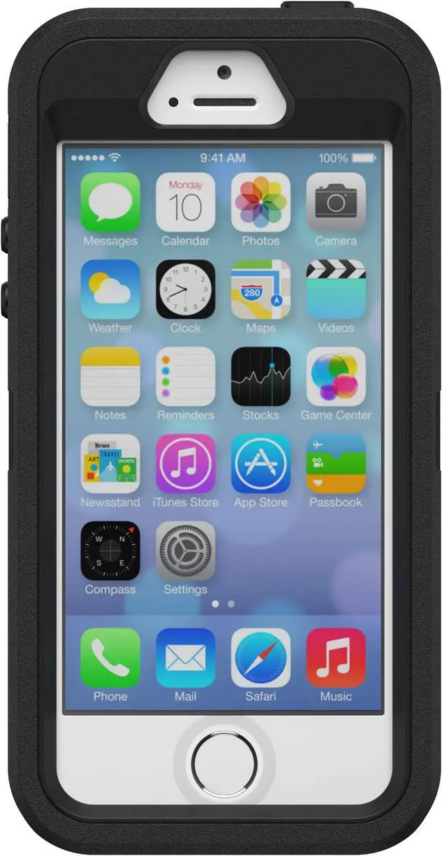Alt view image 13 of 14 - Black Otterbox Defender Series Case +Belt Holster for iPhone 5 5S for Touch ID