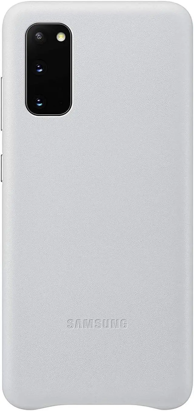 Alt view image 7 of 7 - Samsung Genuine Leather Cover For Galaxy S20 Case S20 5G Silver EF-VG980LSEGUS