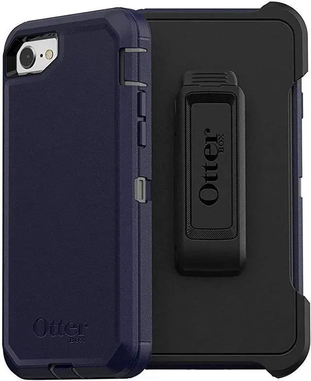Alt view image 2 of 2 - OTTERBOX DEFENDER SERIES Case for iPhone SE (2nd Gen - 2020) & iPhone 8/7 (NOT PLUS) - Retail Packaging - STORMY PEAKS (AGAVE GREEN/MARITIME BLUE)
