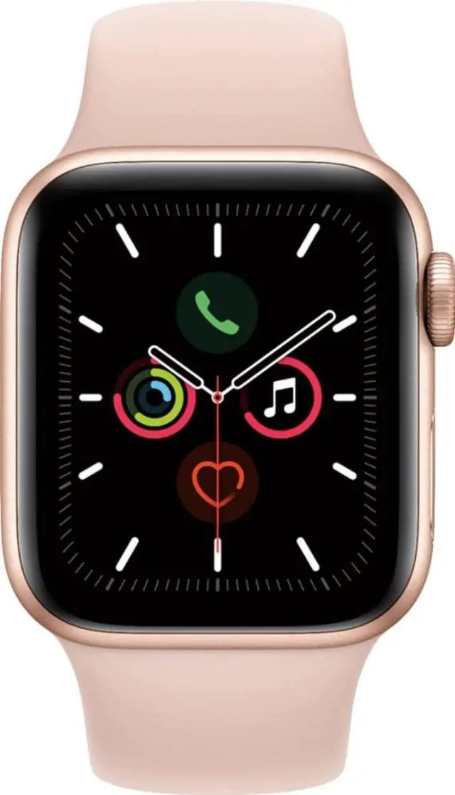 Alt view image 2 of 2 - Apple Watch Series 5 GPS w/ 40MM Gold Aluminum Case & Pink Sand Sport Band