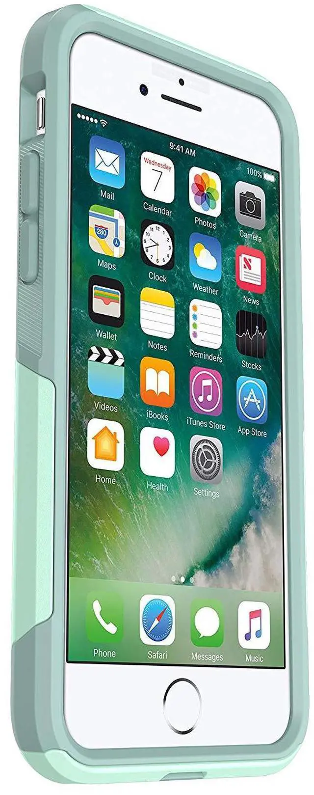 Alt view image 8 of 16 - OtterBox 77-56653 Commuter Series Case for iPhone SE (2nd gen) and iPhone 8/7 - Ocean Way (Aqua Sail/Aquifer)