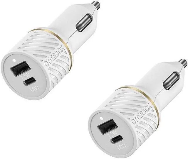 Alt view image 2 of 4 - OtterBox 78-80561 USB-C and USB-A Fast Charge Dual Port Car Charger 30W, 2-Pack