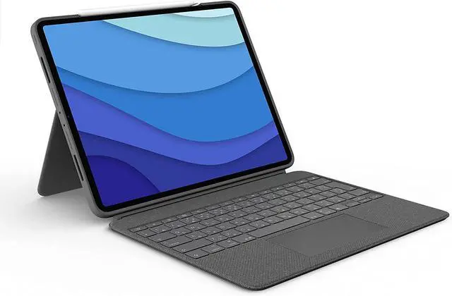 Main image of Logitech Combo Touch Keyboard/Cover Case for 12.9" Apple iPad Pro 5th Gen Gray