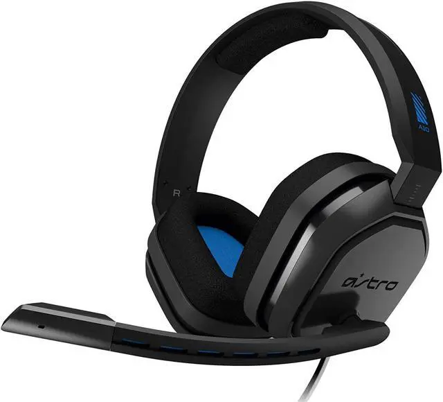 Alt view image 2 of 14 - Astro A10 Headset - Stereo - Mini-phone (3.5mm) - Wired - 32 Ohm - 20 Hz - 20 kHz - Over-the-ear, Over-the-head - Binaural - Circumaural - Blue, Gray