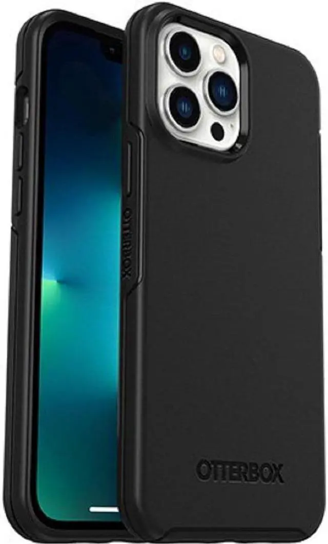 Alt view image 5 of 7 - OtterBox SYMMETRY+ Antimicrobial Case with MagSafe for iPhone 13 Pro Max - Black