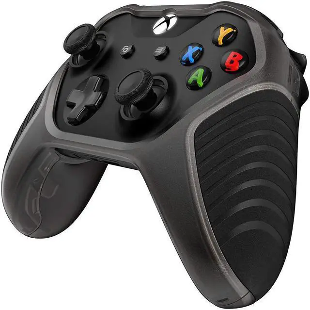 Main image of OtterBox Xbox One Easy Grip Controller Shell, Dark Web Black/Silver Metallic