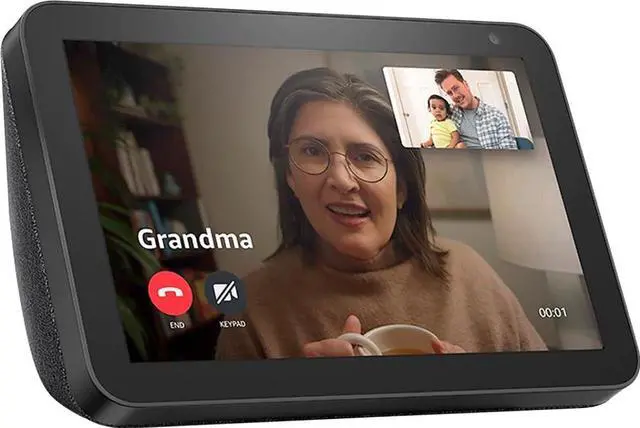 Alt view image 8 of 10 - Amazon Echo Show 8 HD Smart Display with Alexa - Charcoal C7H6N3
