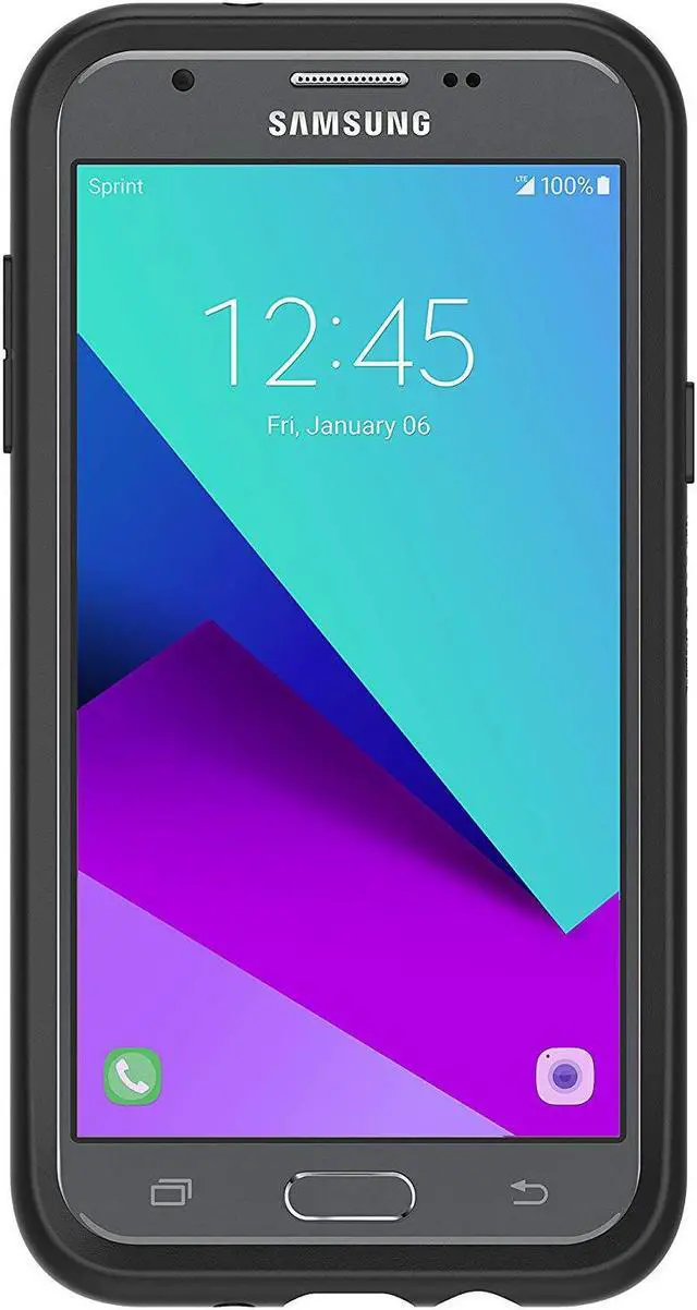 Alt view image 3 of 6 - Otterbox Symmetry Series Case for Samsung Galaxy j3 (2017)/Galaxy Express Prime 2/Galaxy Amp Prime 2/ Galaxy SOL 2/Galaxy j3 Emerge/Galaxy j3 Prime/Galaxy j3 Luna Pro - Retail Packaging - Black