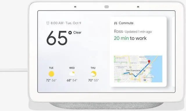 Alt view image 3 of 9 - Google Home Hub Smart Home Assistant - Chalk