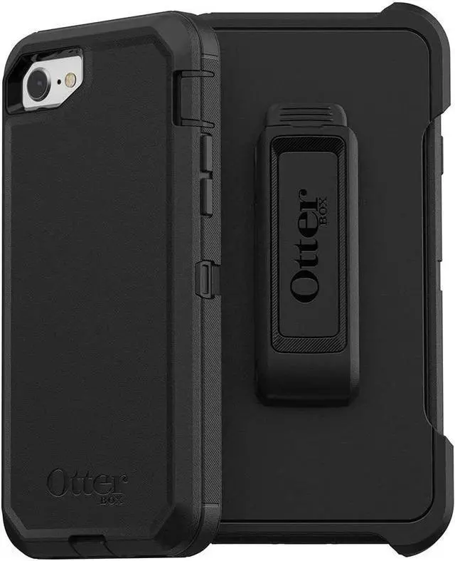 Alt view image 19 of 20 - OtterBox DEFENDER SERIES Case for iPhone 7 (ONLY) - Retail Packaging - BLACK
