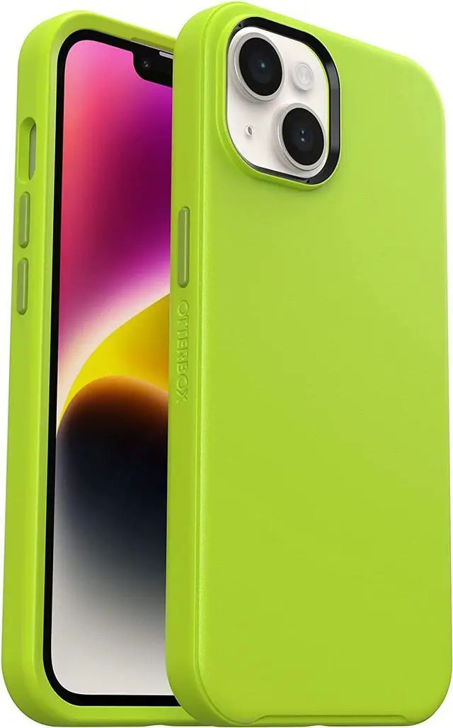 Main image of OtterBox SYMMETRY SERIES+ Case with MagSafe iPhone 14 - Lime All Yours (Green)