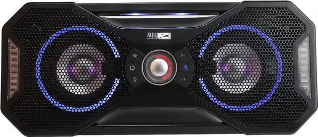 Alt view image 2 of 5 - altec lansing mix 2.0 - bluetooth speaker, wireless, waterproof, floatable, portable, speakers, loud volume, strong bass, rich stereo system, 100 ft wireless range, ip67, black with lights