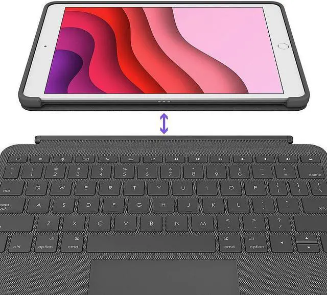 Alt view image 13 of 20 - LOGITECH 920-009608 LOGITECH COMBO TOUCH FOR IPAD, GRAPHITE, 7TH GENERATION