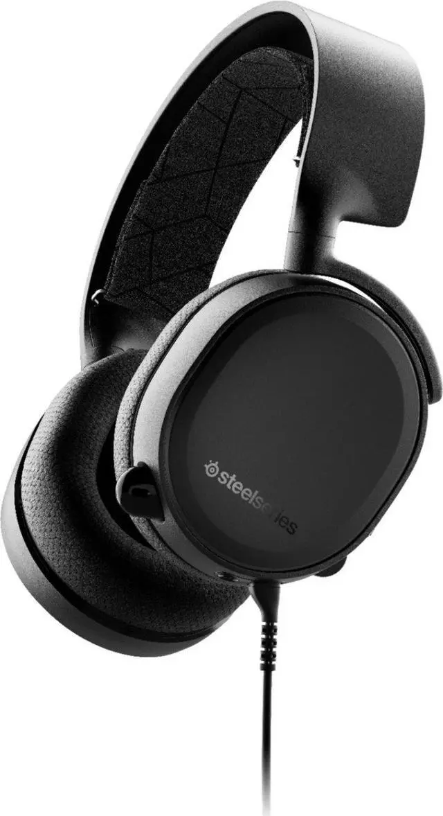 Alt view image 2 of 8 - SteelSeries Arctis 3 Headset - Stereo - Mini-phone - Wired - 32 Ohm - 20 Hz - 22 kHz - Over-the-head - Binaural - Circumaural - 9.84 ft Cable - Bi-directional Microphone - Black