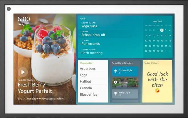 Alt view image 10 of 12 - Amazon ECHOSHOW15WH Echo Show 15