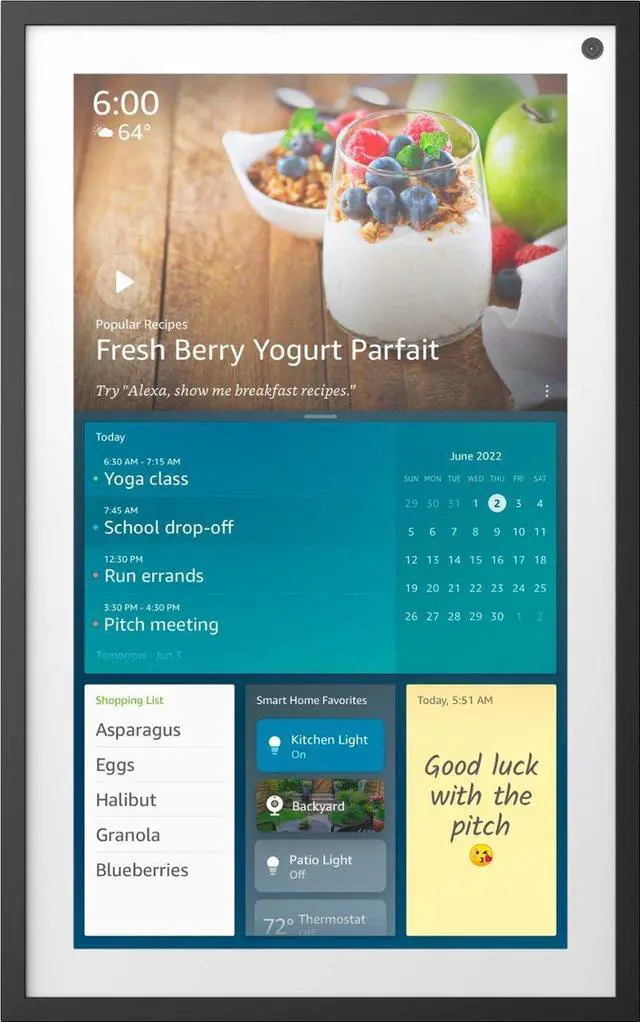 Alt view image 11 of 12 - Amazon ECHOSHOW15WH Echo Show 15