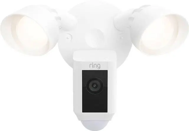 Alt view image 18 of 20 - Ring Floodlight Cam Wired Plus with Motion-Activated 1080p HD Video - White  B08F6GPQQ7