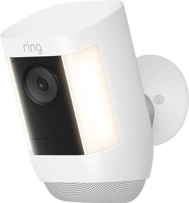 Alt view image 12 of 14 - Ring Spotlight Cam Pro Outdoor Wireless 1080p Battery Surveillance Camera - White
