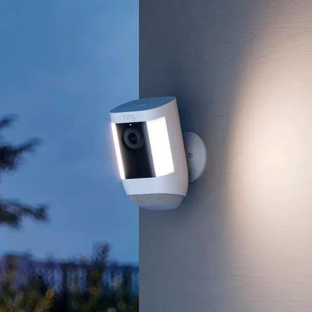 Alt view image 13 of 14 - Ring Spotlight Cam Pro Outdoor Wireless 1080p Battery Surveillance Camera - White