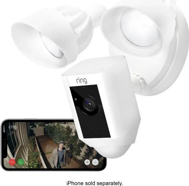 Alt view image 3 of 6 - Ring 88FL000CH000 Floodlight Camera Motion-Activated HD 2-Way Talk and Alarm